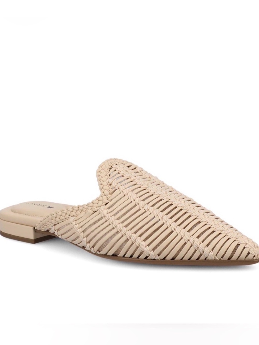 Birdies The Goldfinch Woven Pointed Toe Mule Slip On Flats Cream Size 8.5